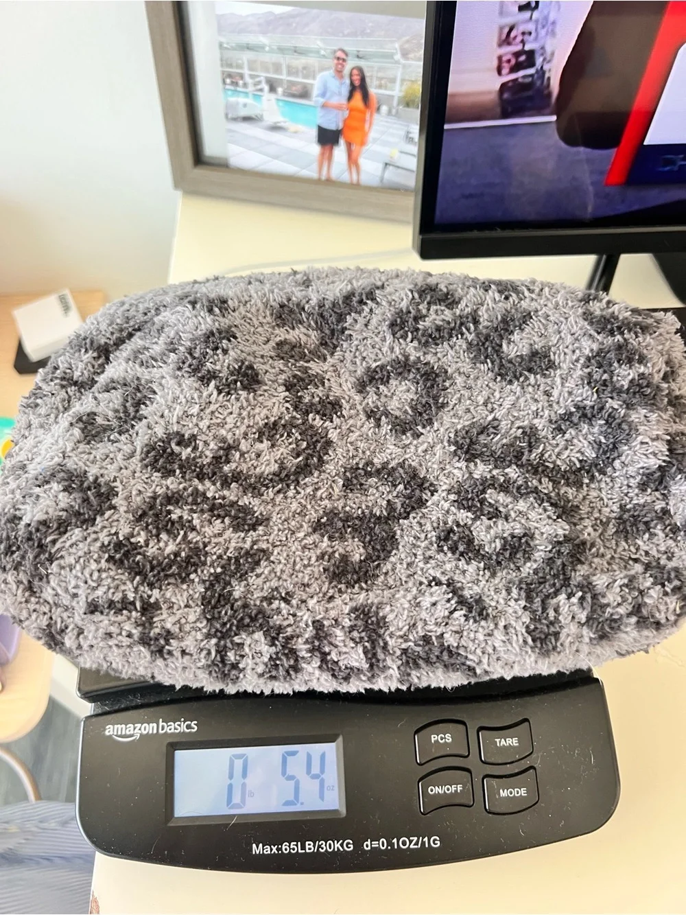 Barefoot Dreams Cozychic Fuzzy Cosmetic/Travel Case Gray/Black